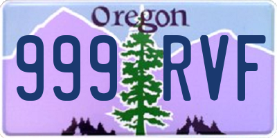 OR license plate 999RVF