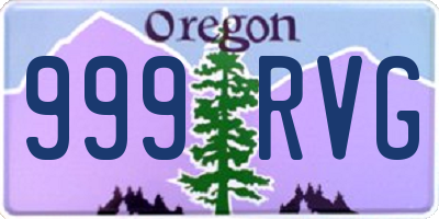 OR license plate 999RVG