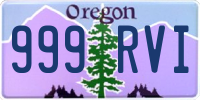 OR license plate 999RVI