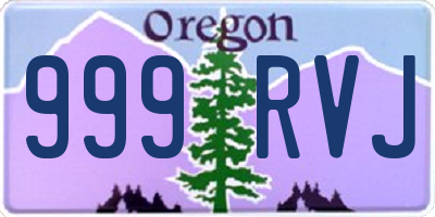 OR license plate 999RVJ