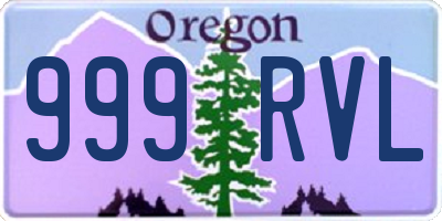 OR license plate 999RVL