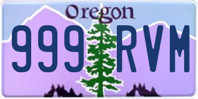 OR license plate 999RVM