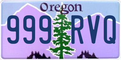 OR license plate 999RVQ