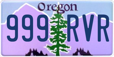 OR license plate 999RVR