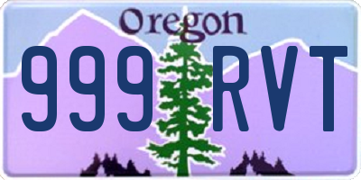 OR license plate 999RVT
