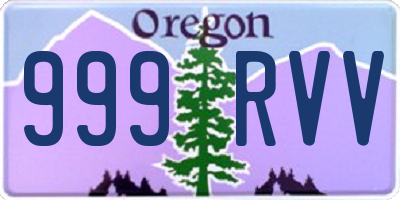 OR license plate 999RVV