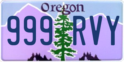 OR license plate 999RVY