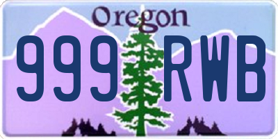 OR license plate 999RWB