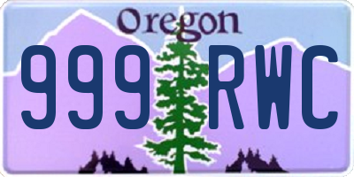 OR license plate 999RWC