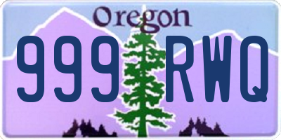 OR license plate 999RWQ