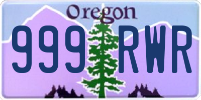 OR license plate 999RWR