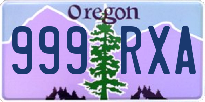 OR license plate 999RXA