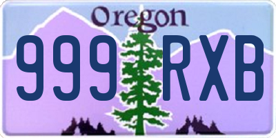 OR license plate 999RXB