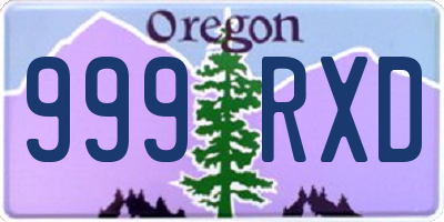 OR license plate 999RXD