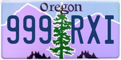 OR license plate 999RXI