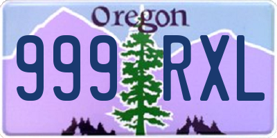 OR license plate 999RXL