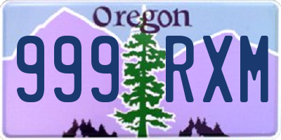 OR license plate 999RXM