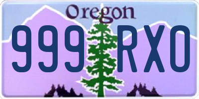 OR license plate 999RXO