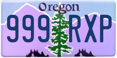 OR license plate 999RXP