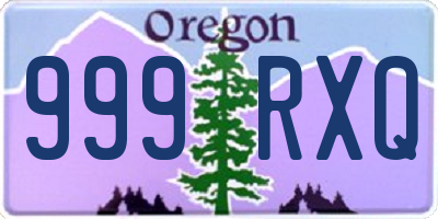 OR license plate 999RXQ
