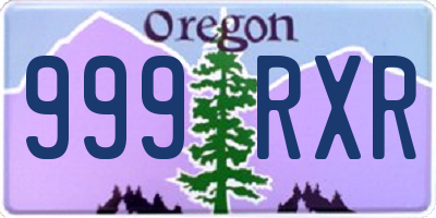 OR license plate 999RXR