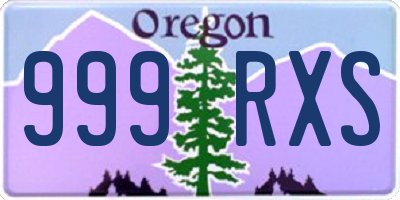OR license plate 999RXS