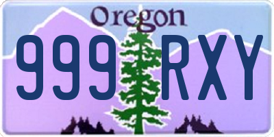 OR license plate 999RXY