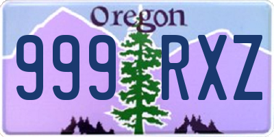 OR license plate 999RXZ