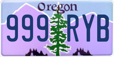 OR license plate 999RYB