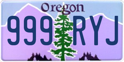 OR license plate 999RYJ