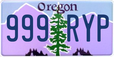 OR license plate 999RYP