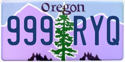 OR license plate 999RYQ