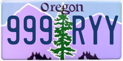 OR license plate 999RYY