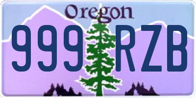 OR license plate 999RZB