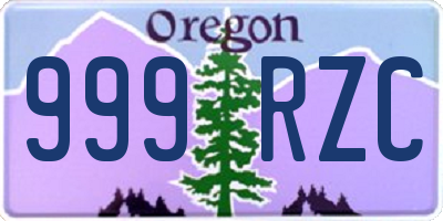 OR license plate 999RZC
