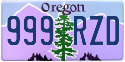OR license plate 999RZD