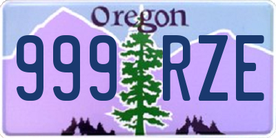 OR license plate 999RZE
