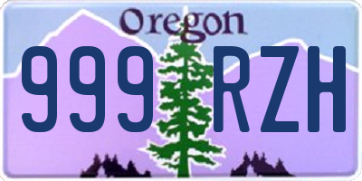 OR license plate 999RZH