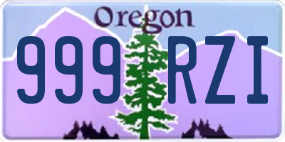 OR license plate 999RZI