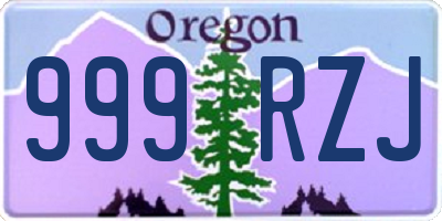 OR license plate 999RZJ