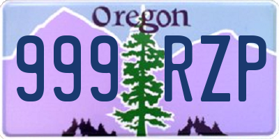 OR license plate 999RZP