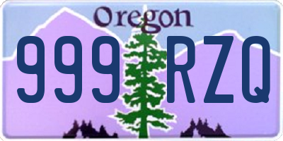 OR license plate 999RZQ