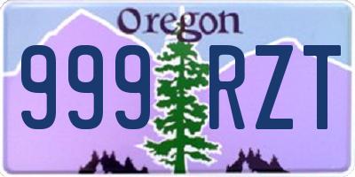 OR license plate 999RZT