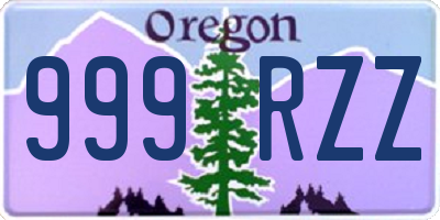 OR license plate 999RZZ
