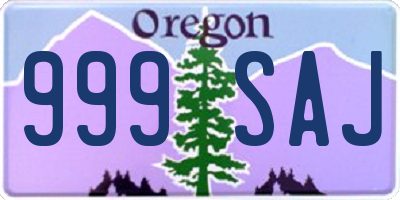 OR license plate 999SAJ