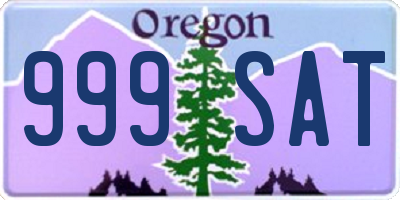 OR license plate 999SAT