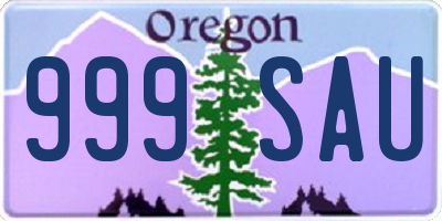 OR license plate 999SAU