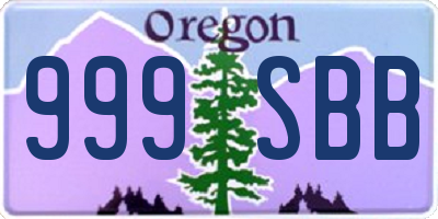 OR license plate 999SBB