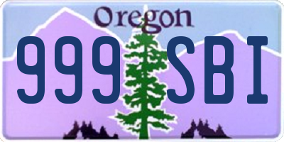 OR license plate 999SBI