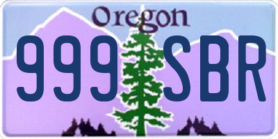 OR license plate 999SBR